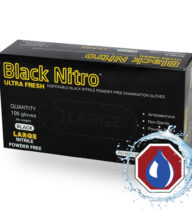 ULTRA FRESH Black Nitro Nitrile Disposable Gloves